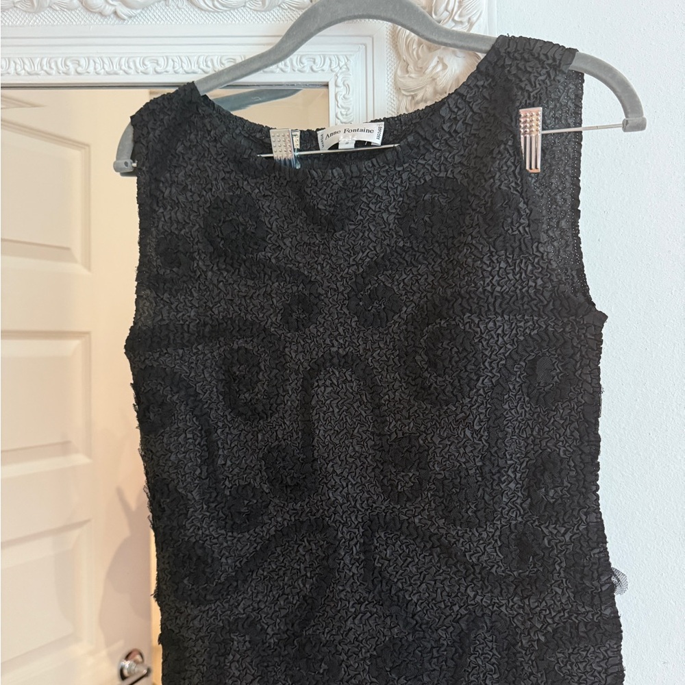 Anne Fontaine Black Sleeveless Sheath Dress